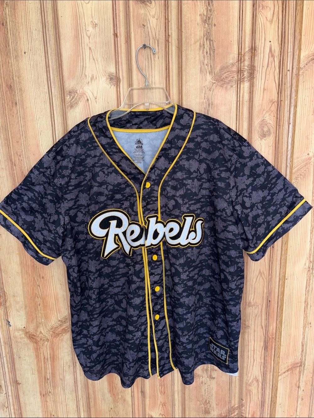 Star Wars Rebels Black and Yellow Short Sleeve Baseball Jersey